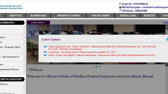 MPEB recruitment 2024 for 1,170 Group 5 posts released, check notice here